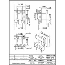 厂家EI19(2+2)U针1.2高频变压器骨架线圈电木骨架互感器ZS-1905