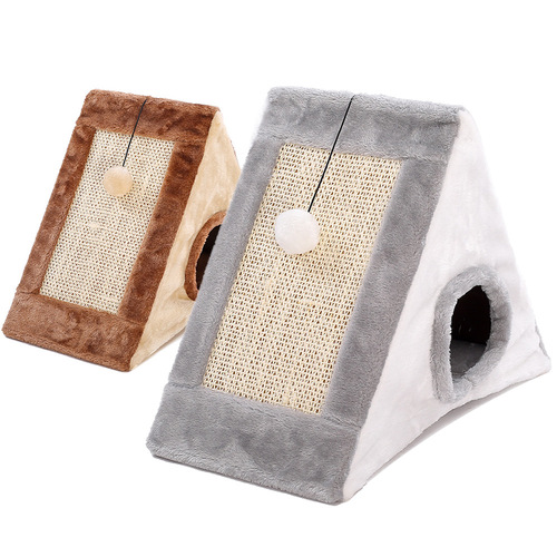 Cat Climbing Frame, Triangular Cat Scratching Board, Sisal Cat Claw-Grinding Toy, Cat Bed, Cat Supplies – Huayuan Cross-Border Wholesale