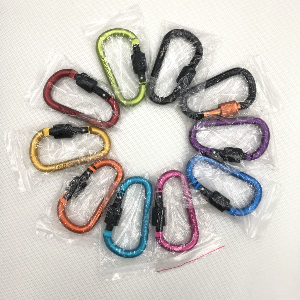 High -quality bold 8cm with lock -locking Dype D -hiking buckle fast hanging nut buckle hanging aluminum alloy backpack buckle