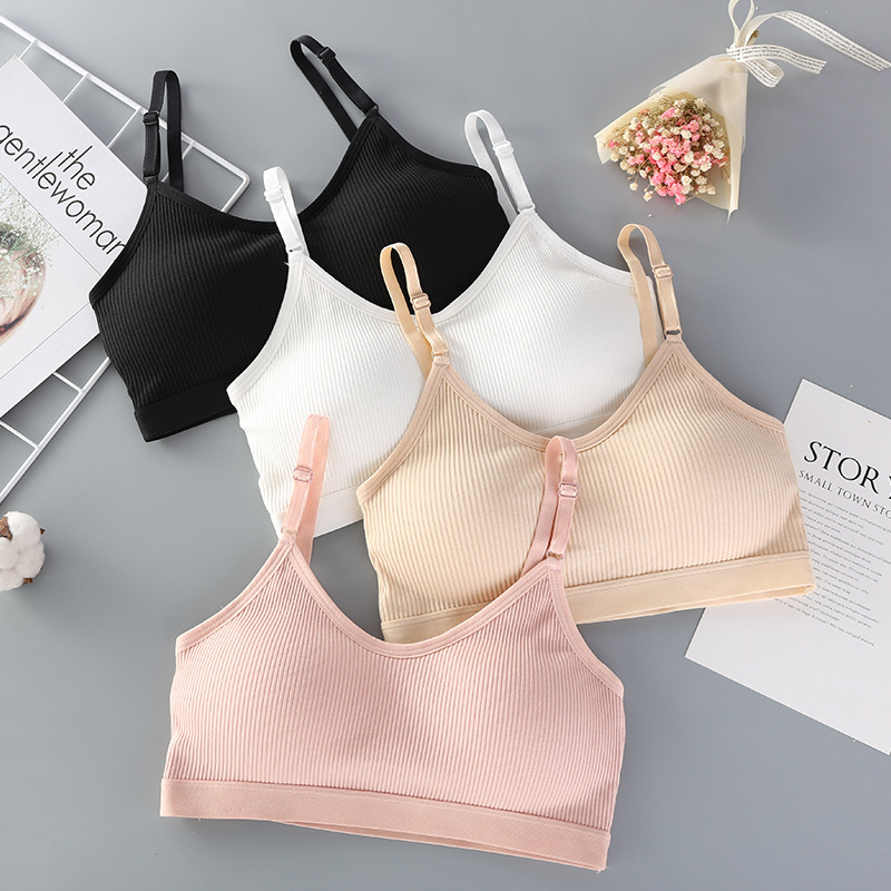 Stall Strapless Underwear Anti-running Gather-wrapped Chest Student Girl's Small Chest Without Steel Rings Thin Bra Sports Vest Stall Strapless Underwear Anti-running Gather-wrapped Chest Student Girl's Small Chest Without Steel Rings Thin Bra Sports Vest