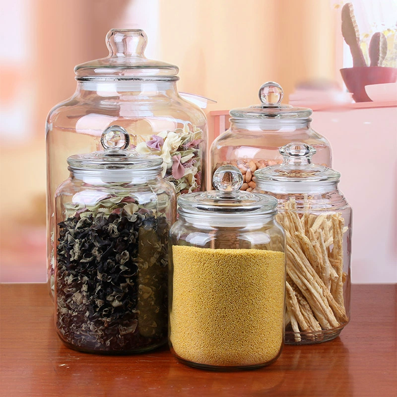 3L стеклянная герметичная банка плоская крышка банка стеклянная бутылка с крышкой для хранения стеклянная бутылка для хранения большая банка