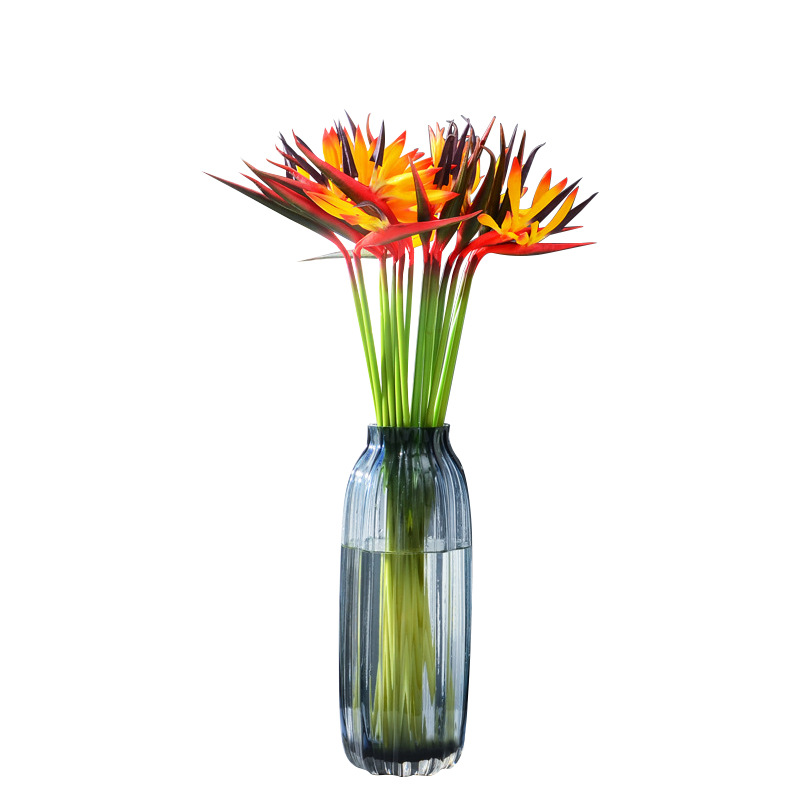 Flor artificial pájaro del paraíso flor artificial de seda flor falsa