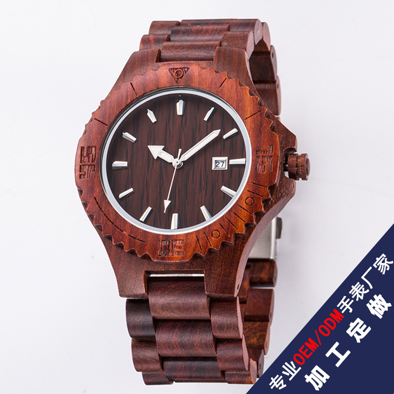 深圳WoodenWatch亚马逊木头木质全枫木带复古休闲实木手表夜光
