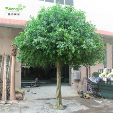 仿真福绿桐树室内外仿真树园林造景阻燃过胶树枝包柱假树装饰假树