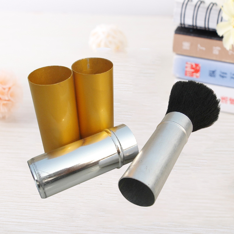 厂家供应批发 时尚电化铝毛刷管 旅行化妆刷管三件套