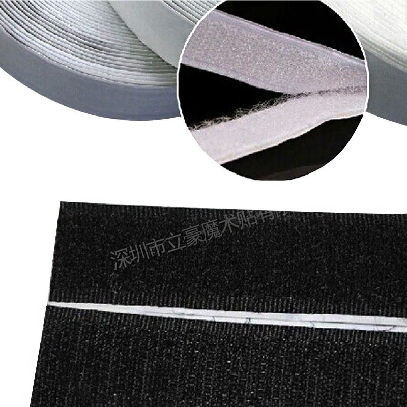 Factory Direct adhesive polyester adhesive cloth black adhesive Velcro punching dot square sticker