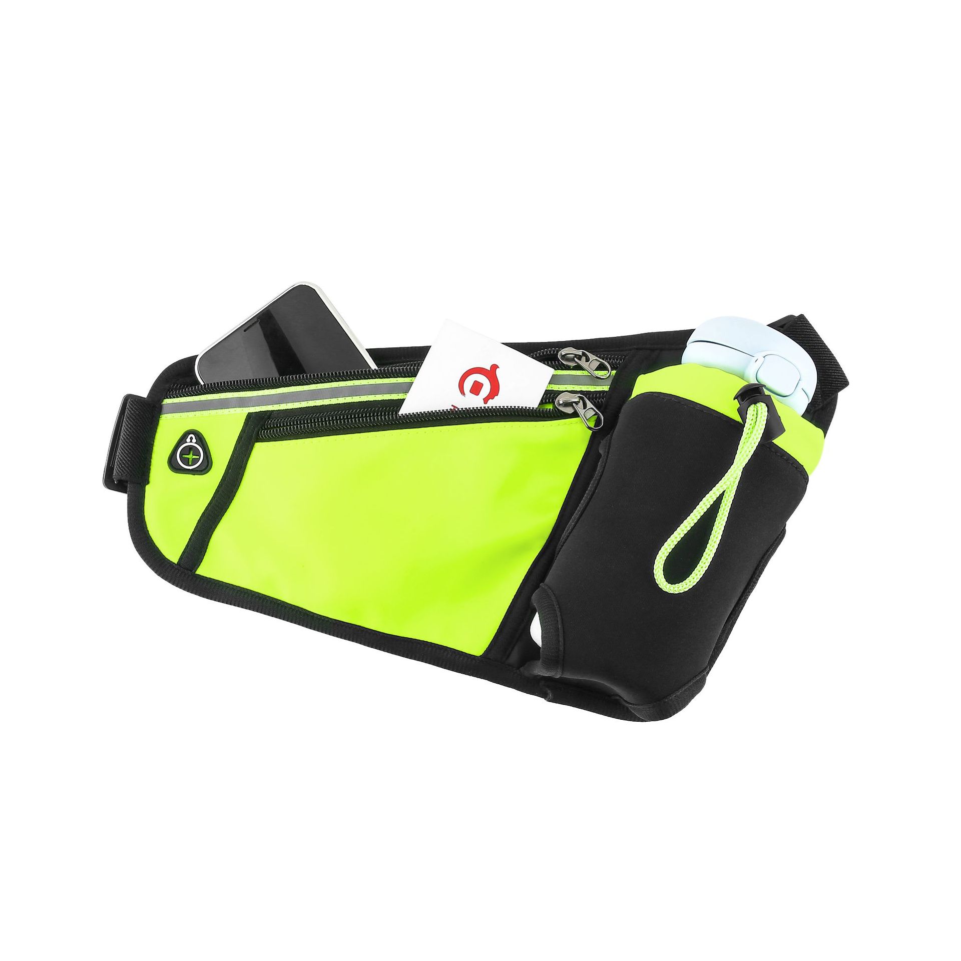 Riñonera para correr al aire libre, bolsa multifuncional para botella de agua para ciclismo para hombres y mujeres, bolso deportivo para maratón con identificación, mochila impermeable