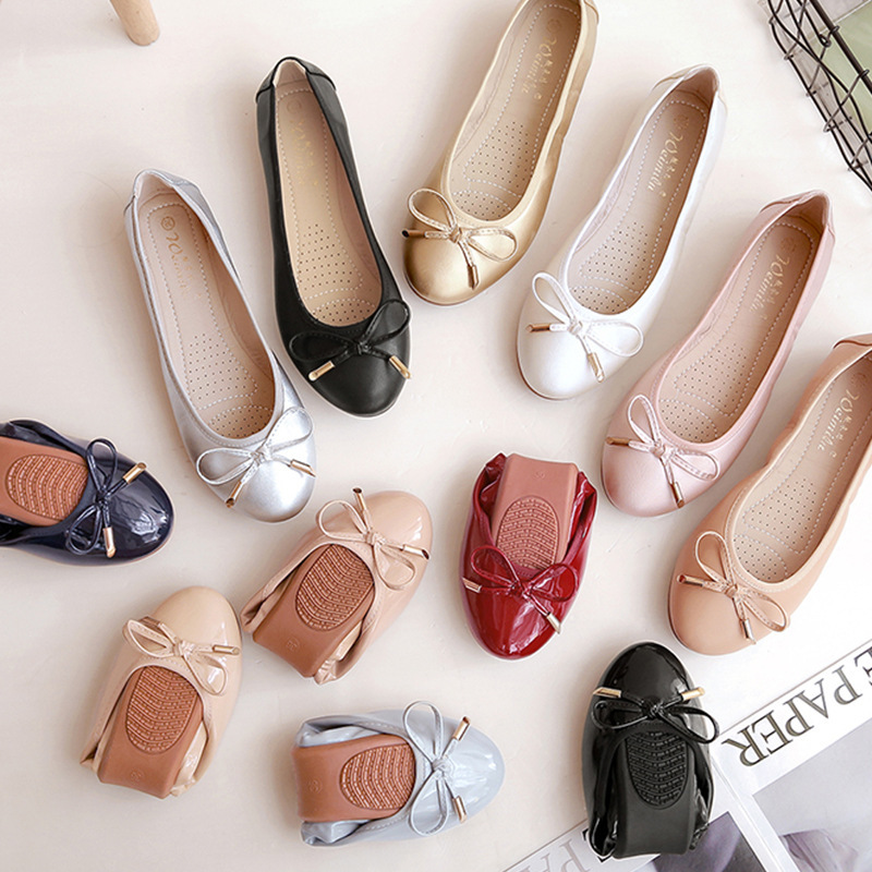New 2026 Egg Roll Shoes, Soft-Soled Loafers, Casual Flat Shoes with Bow, Women's Shoes, Cross-Border Trade, Large Size Shoes New 2026 Egg Roll Shoes, Soft-Soled Loafers, Casual Flat Shoes with Bow, Women's Shoes, Cross-Border Trade, Large Size Shoes