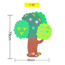 供应环保墙贴 儿童房泡沫毛虫大树墙贴 墙壁立体装饰贴纸批发
