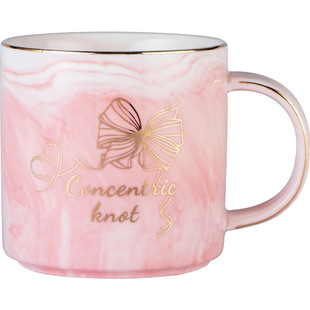 European-style Marble Pattern Ceramic Cup Phnom Penh Mug Coffee Cup Wedding Gift Accompanying Gift Printable LOGO