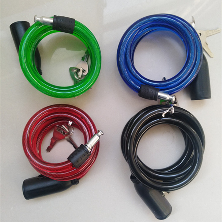 Venta al por mayor de la Fábrica de la bicicleta anillo de bloqueo de color de alambre de bloqueo muerto de velocidad coche de bloqueo de cable de la bicicleta sin placa Marco de bloqueo de alambre antirrobo bloqueo