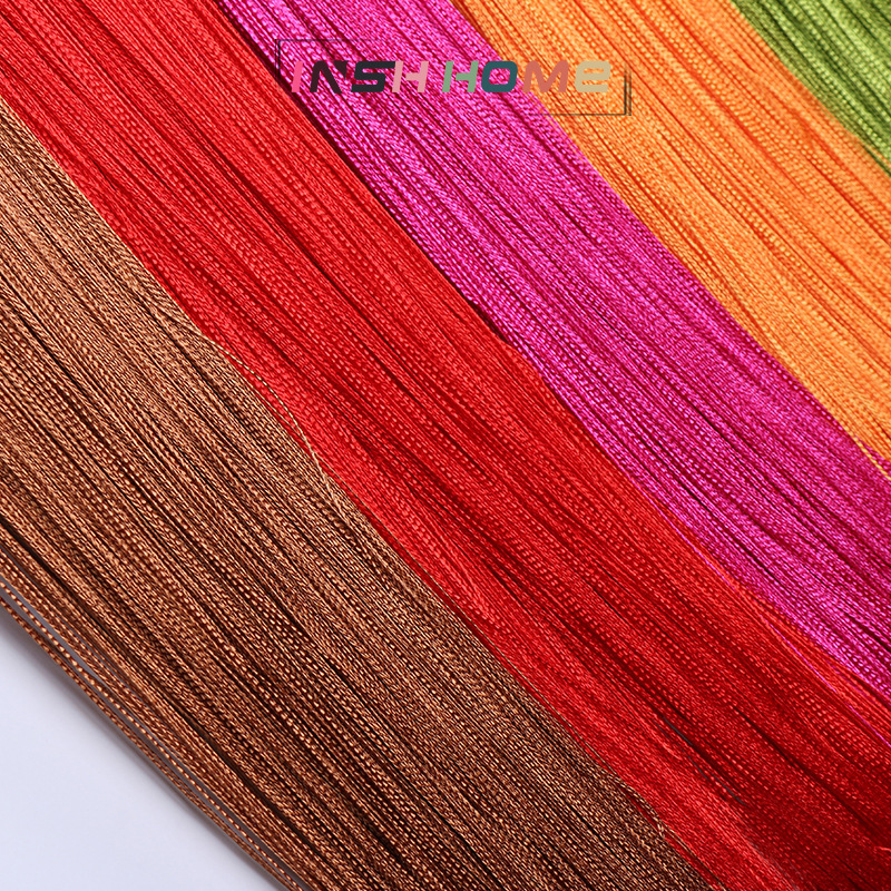 Wholesale encrypted monochrome line curtain 3*3/1*2 wedding hotel layout DIY decorative door curtain line curtain