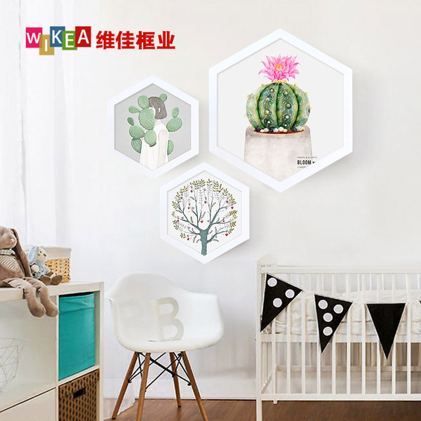 Hexagonal picture frame hexagonal photo frame polygonal cultural…