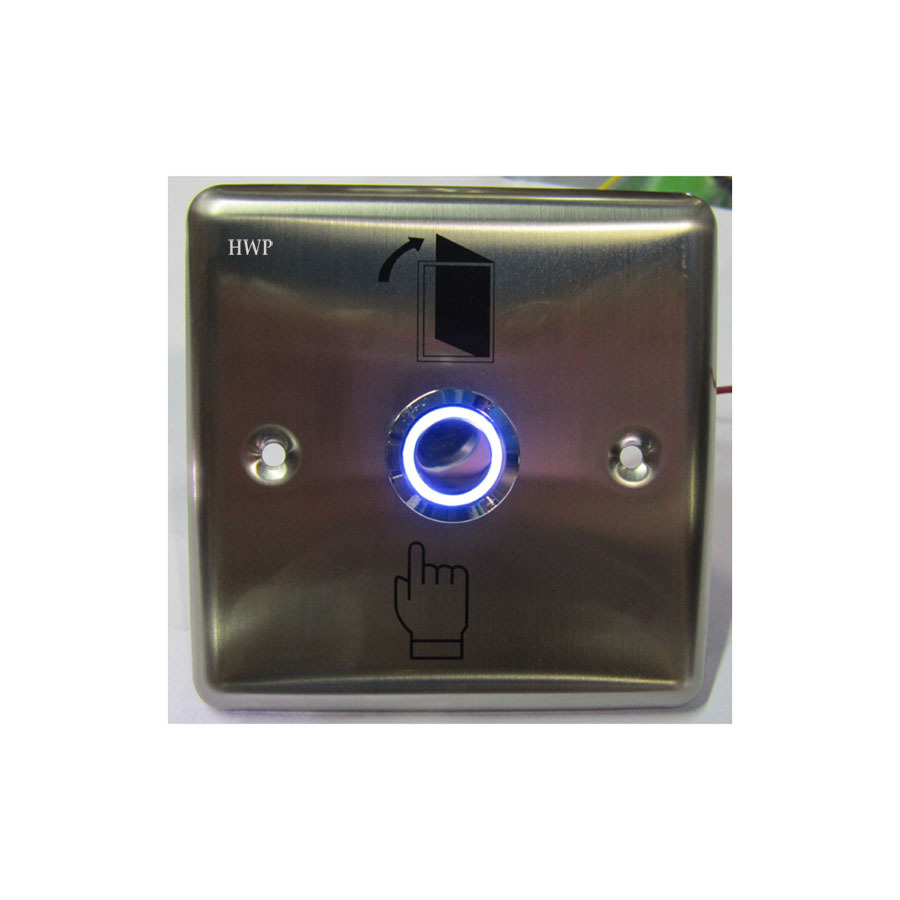 12V带灯不锈钢按钮出门按钮门禁门锁按钮Exit button with light