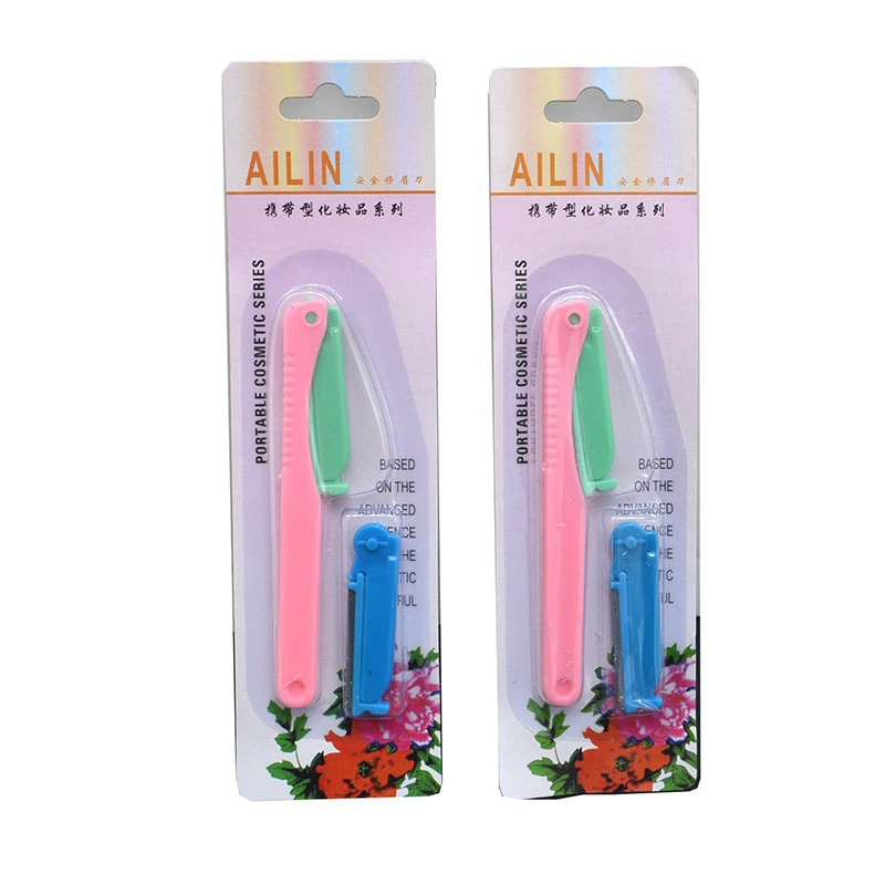Razor, scraper for eyebrows, eyebrow trimming