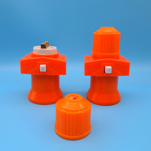 Manufacturer wholesale orange bakelite plastic double split fire e27 lamp holder with two jack switch conversion screw lamp holder