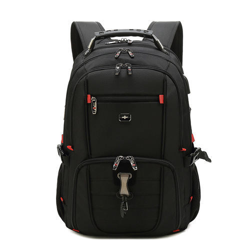 Cross-border payment USB charging multi-functional dual-shoulder bag waterproof and wear-resistant dual-shoulder backpack large capacity nylon business bag