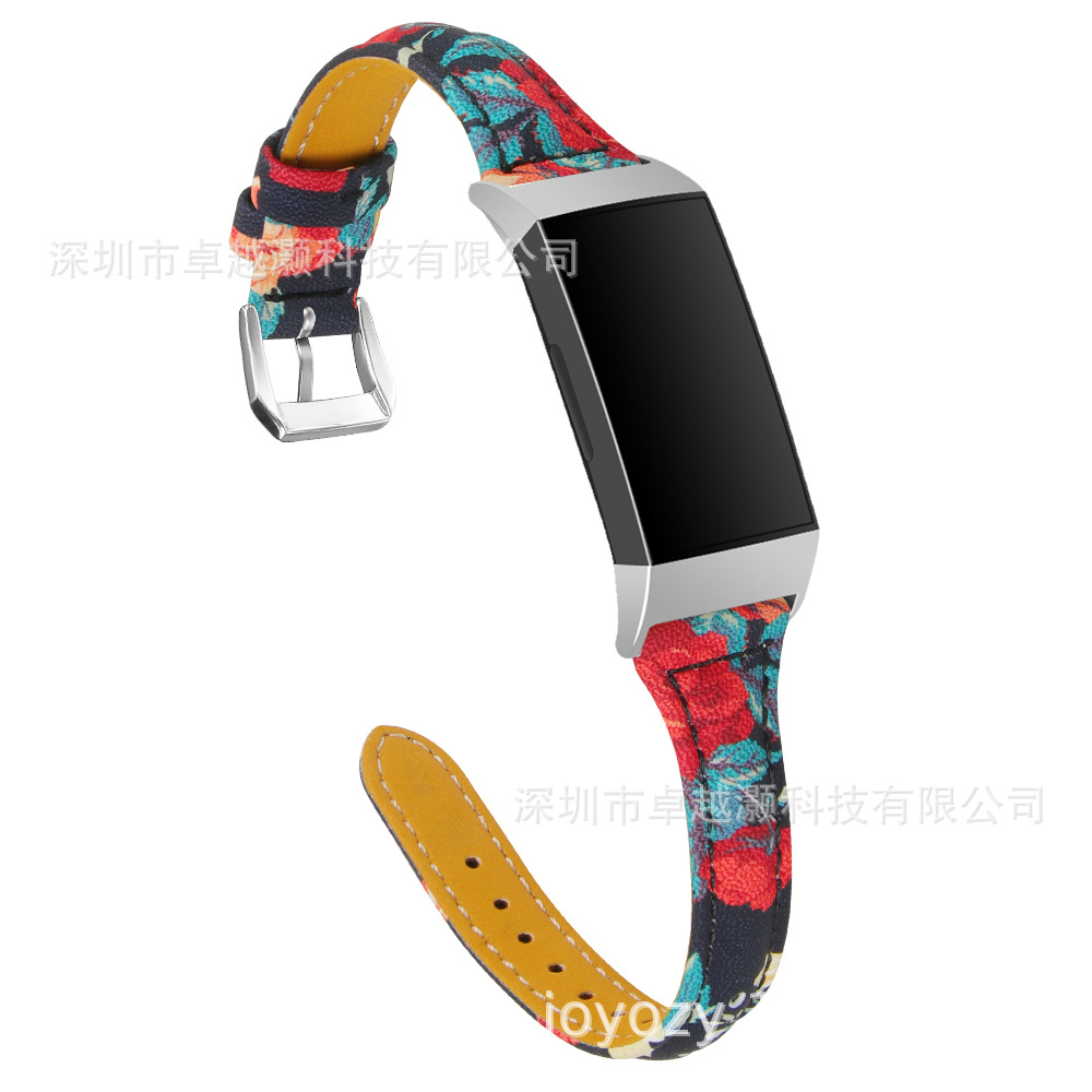 Para Fitbit charge3 reloj primera capa de cuero vaca reemplazo Correa muñeca charge3 cinturón