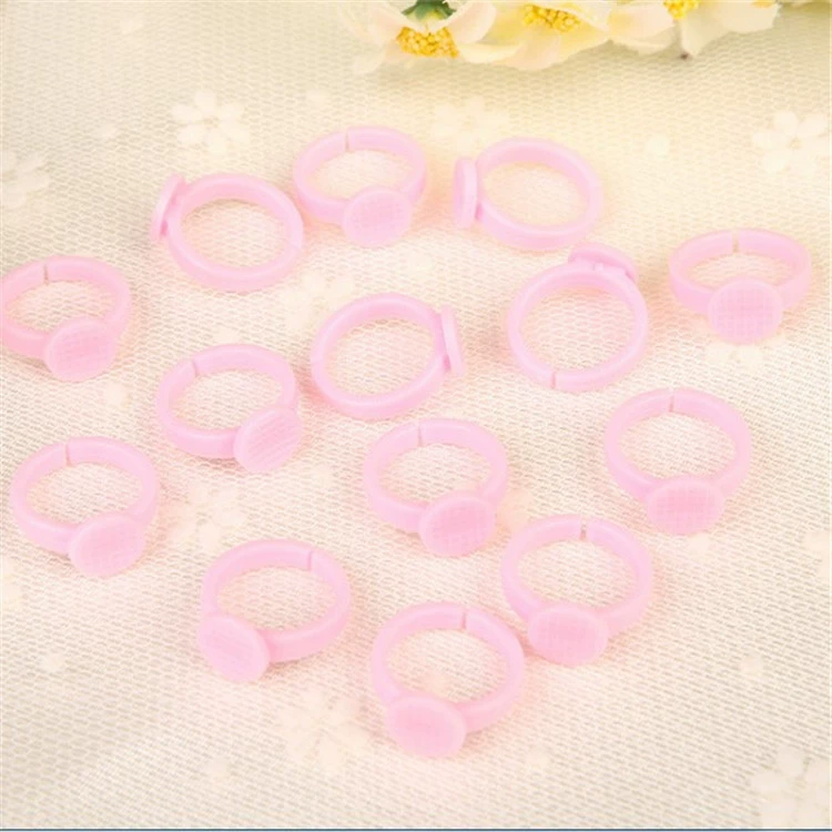 DIY детское кольцо основа семья материалы ручной работы розовое DIY пластиковое кольцо Смола ювелирные аксессуары