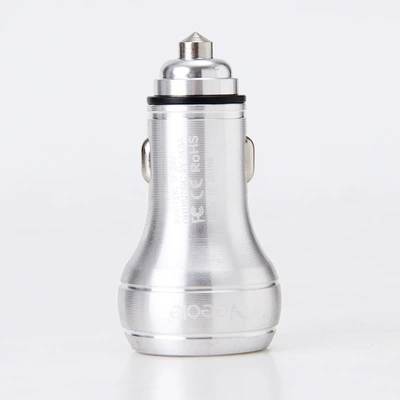 New Smart 4.8A Car Emergency Mobil şarj cihazları - ky-c17-single-p-silver
