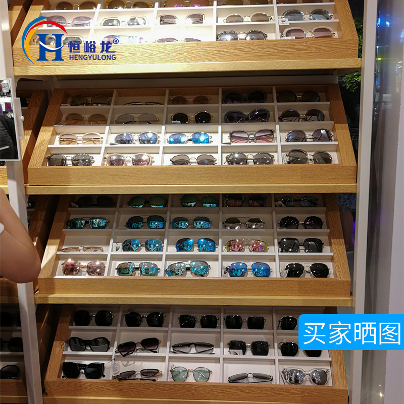Exhibidores de Gafas de Alta Calidad de Marca Reconocida, Exhibidores de Gafas de Sol para Tiendas de Joyería y Grandes Almacenes, de Madera