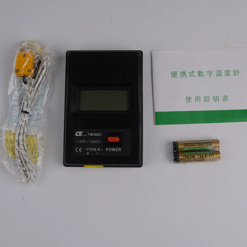 Производитель на складе Цифровой ЖК-дисплей K-типа TM902C портативный цифровой термометр температуры модель завершена