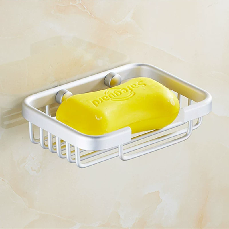 Soap Holder Space Aluminum & Stainless Steel, Wall Basket 12.8×8.3×3.5 / 11×8×3 cm