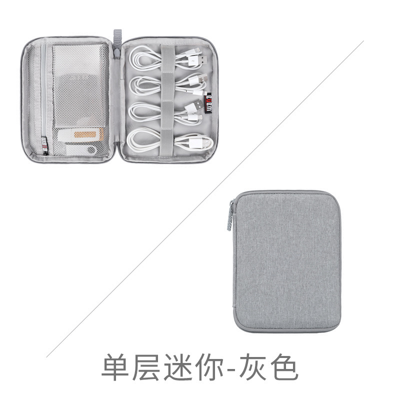 BUBM bolsa de almacenamiento digital bolsa de almacenamiento de cable de datos bolsa de viaje Banco DE LA Energía U disco auriculares multi-red de doble capa bolsa de almacenamiento