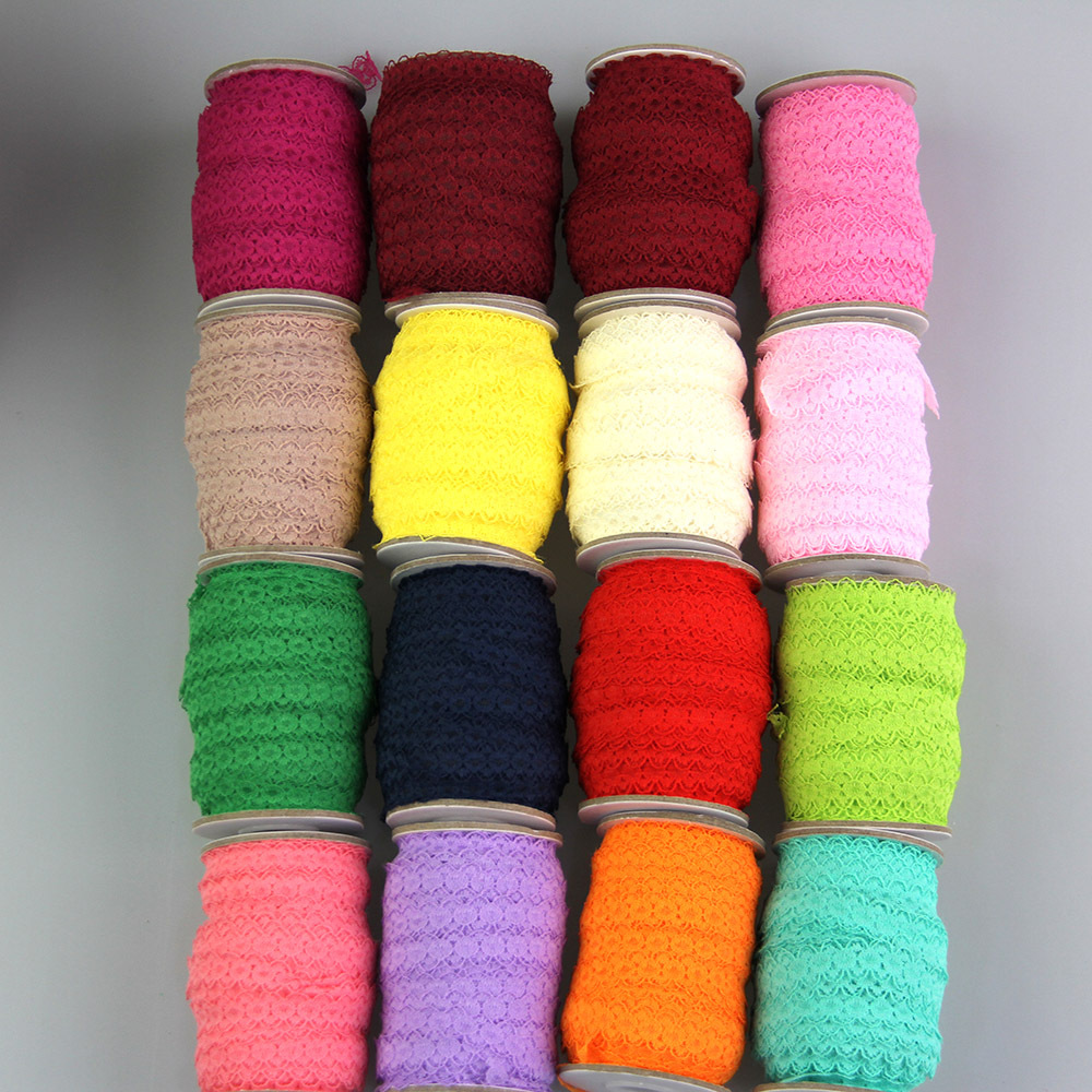 现货20色无弹蕾丝花边DIY辅料花边 服装内衣DIY工艺品辅料 彩色