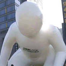 工厂定做 PVC夹网布充气超人 牢固充气固定气模 室外活动摆件直销