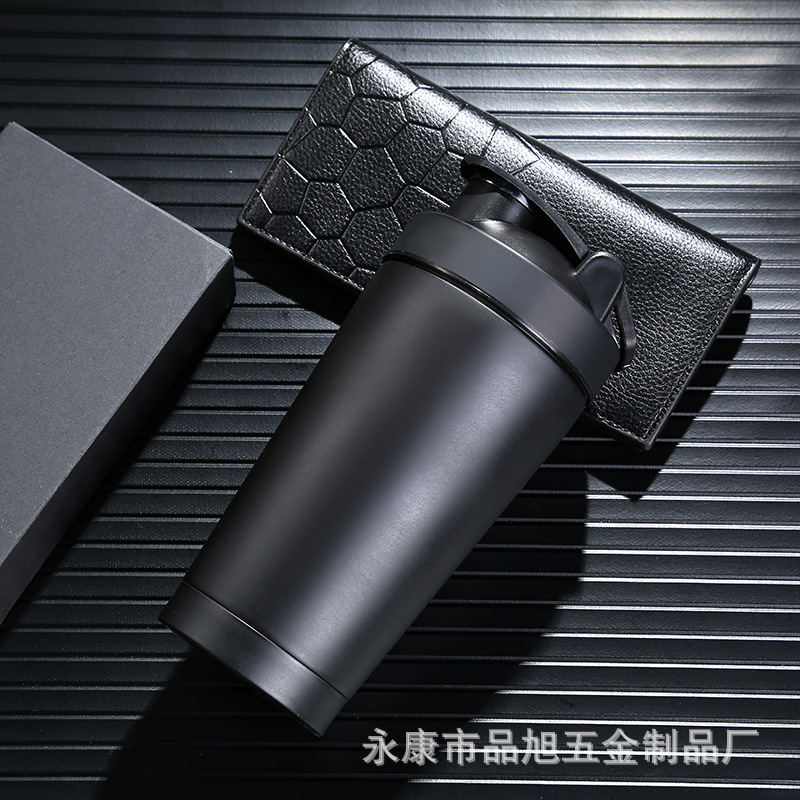 Doble 304 taza de vacío de acero inoxidable al por mayor proteína en polvo taza de batido deportes fitness personalizado taza de agua impresión de la insignia