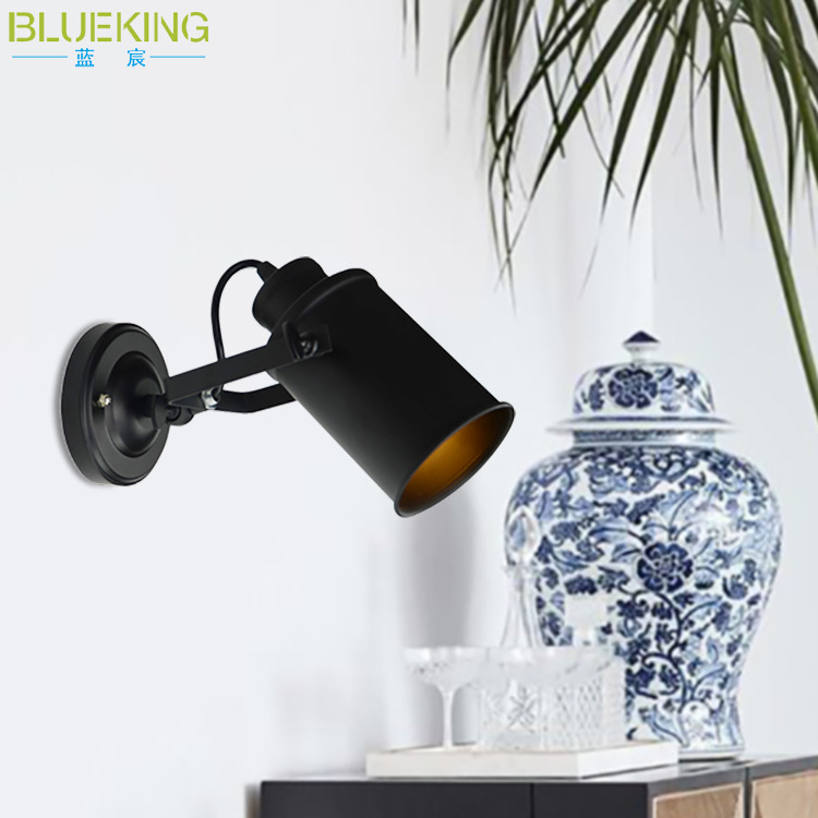 Americano retro pasillo proyector lámpara de pared balcón bar dormitorio lámpara de noche interior lámparas Zhongshan iluminación al por mayor