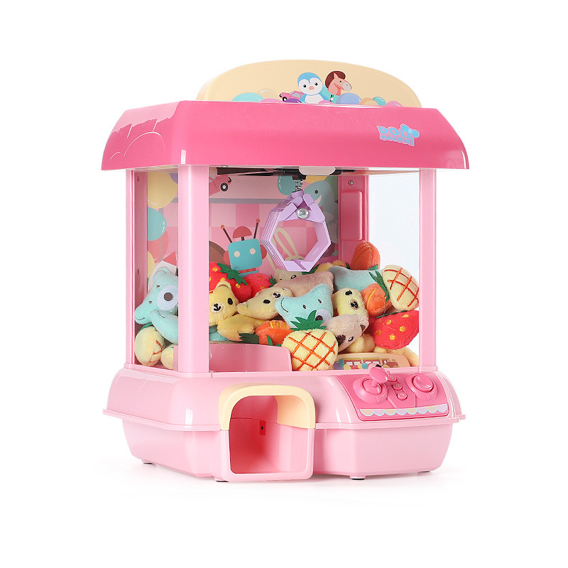 Mini máquina de muñeca de captura para niños música ligera control inalámbrico hogar clip muñeca caramelo torcido huevo máquina de juego juguete