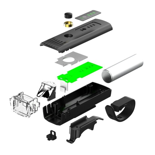 German standard new bicycle light, outdoor mountain bike headlight, USB charging riding equipment, LED flashlight