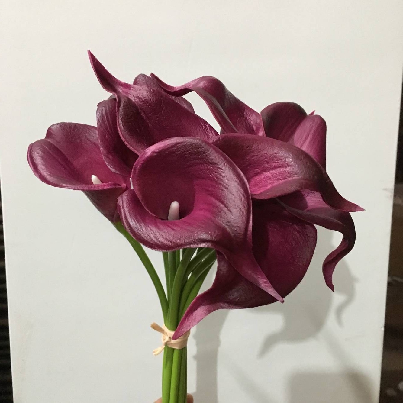 Flor artificial pu sentir Calla Lily Sala decoración del hogar diseño hogar a juego novia celebración flor