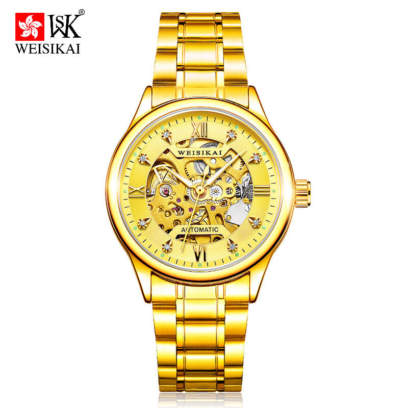 Swiss genuine [WEISIKAI/WEISIKAI] luxury diamond men's mechanical watch business automatic watch men
