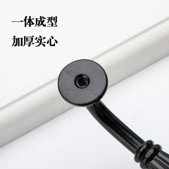 Zinc alloy matte black handle European style simple American cabinet wardrobe door handle aluminum alloy black round handle