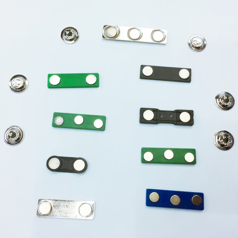 厂家直销现货供应17圆形金属磁铁胸牌  草帽形徽章磁铁扣