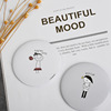 Beauty small mirror fashionable portable makeup mirror cute cartoon small round mirror advertising promotion designated as gifts