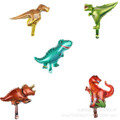 迷你迅猛龍鋁膜氣球 霸王龍三角兒童玩具裝飾氣球批發