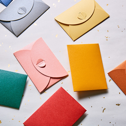 Pearlescent paper membership card envelope color MINI mini envelope DIY small envelope card issue