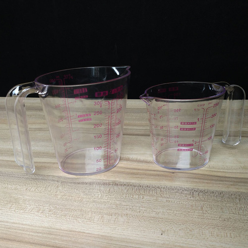 250ml/500ml Transparent Measuring Cup Baking Scale Measuring Cup Powder Liquid Two-in-One Box Hard Measuring Cup Box 