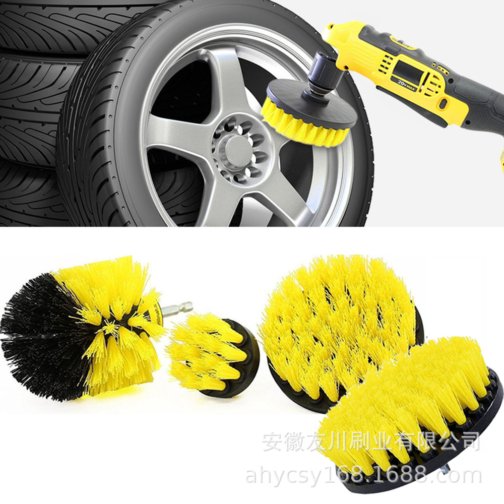 Cepillo de taladro eléctrico transfronterizo taladro eléctrico limpieza alfombra azulejo fregadero limpieza mecánica Alambre de plástico traje de limpieza cepillo