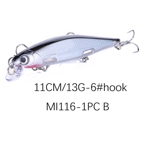 HENG JIA short-tongue minnow 11cm suspended submersible long-range minnow fake bait 13g long-range mouth sea bass