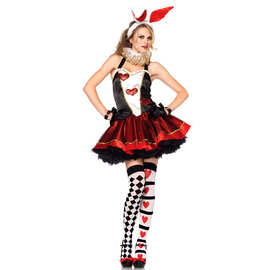 性感女王装 万圣节兔子派对服装 角色扮演兔女郎服舞台表演服