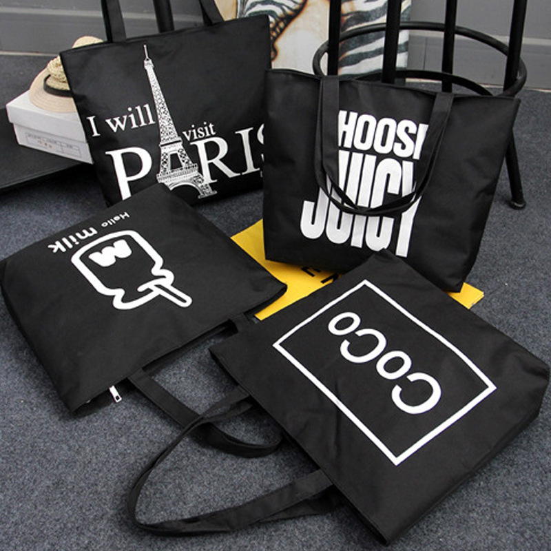 尼龙防泼水大容量手提包多功能单肩包百搭出行托特包百搭潮帆布包