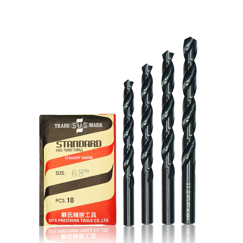 Taiwan Origin Su's Drill Bit Hss High-Speed Steel Sus Su's Straight Shank Twist Drill Bit Su Shi Stainless Steel Drill Tip