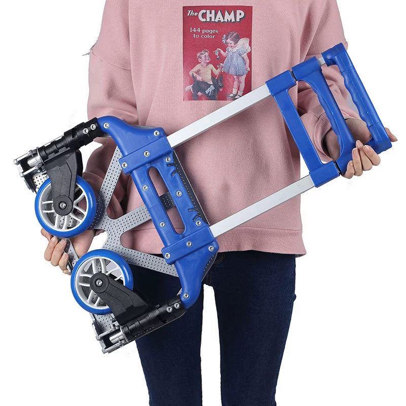 Складная багажная тележка из алюминиевого сплава тележка портативная тележка для покупок