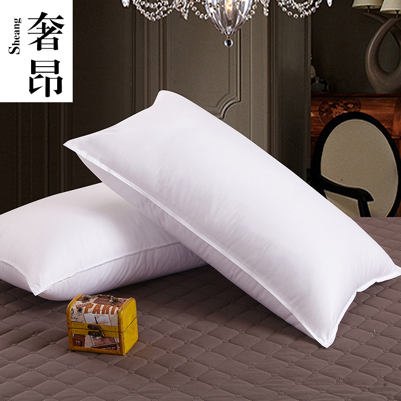 酒店宾馆床上用品批发枕芯荞麦两用枕头舒适羽丝绒枕软枕头枕芯