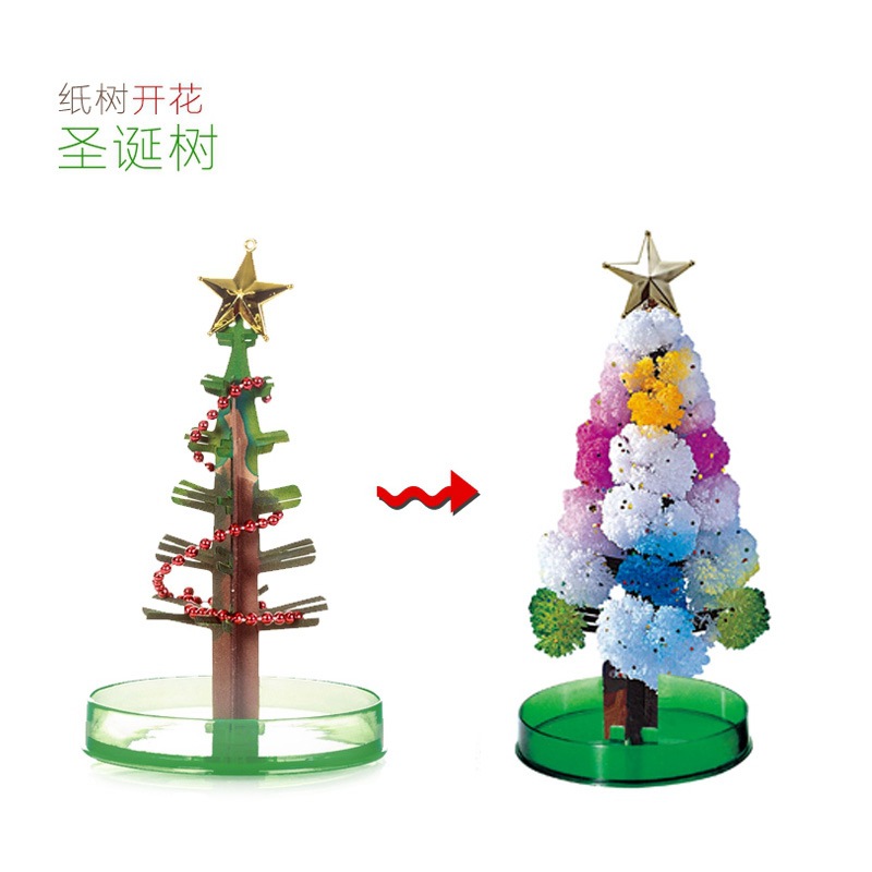 Árbol de papel floración árbol de amor cristalización Árbol mágico árbol de Navidad juguete Regalo de Cumpleaños de los niños juguete creativo